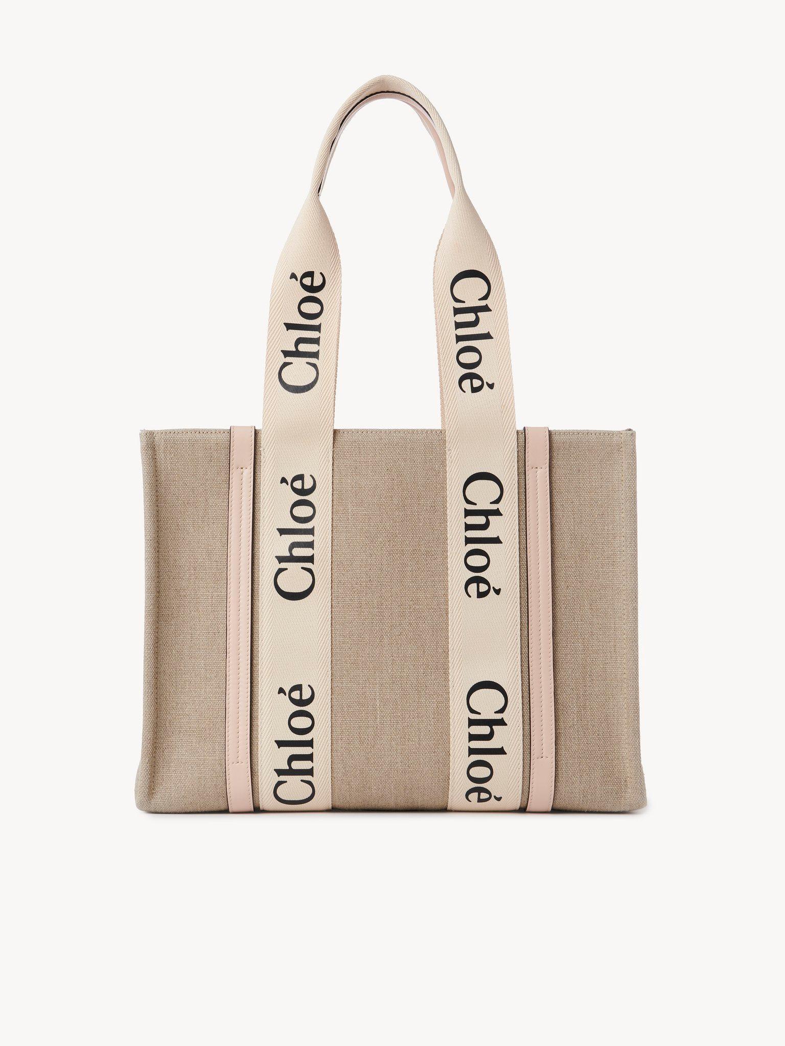 Woody tote bag in linen Product Image