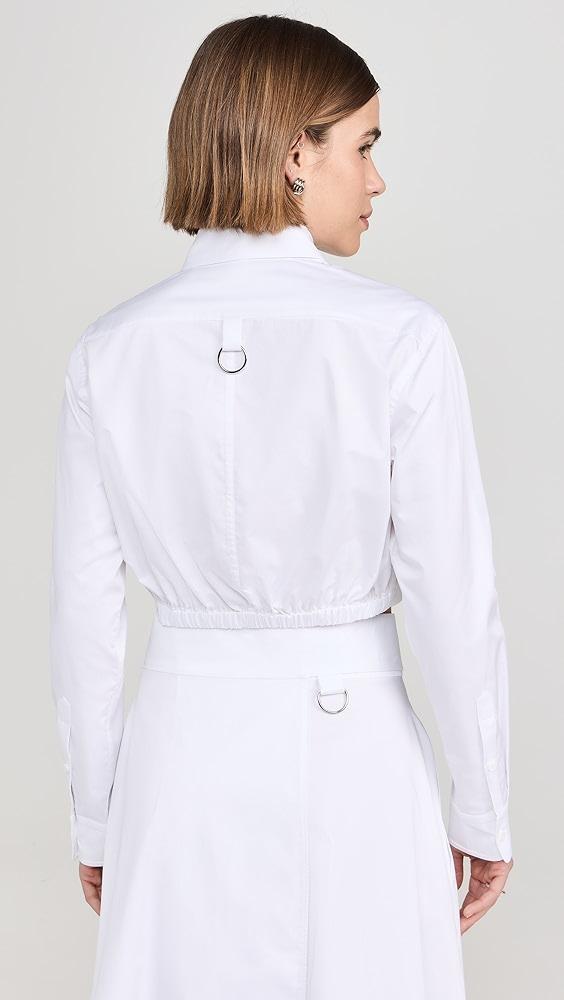 Tibi Eco Poplin Cropped Shirt | Shopbop Product Image