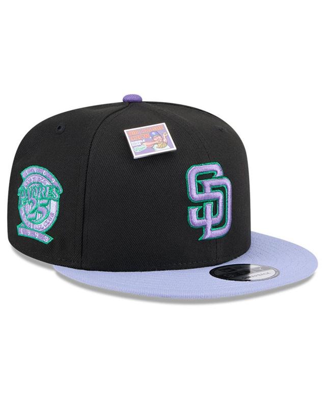 New Era Mens Black San Diego Padres Grape Big League Chew Flavor Pack 9FIFTY Snapback Hat - Black, Purple Product Image