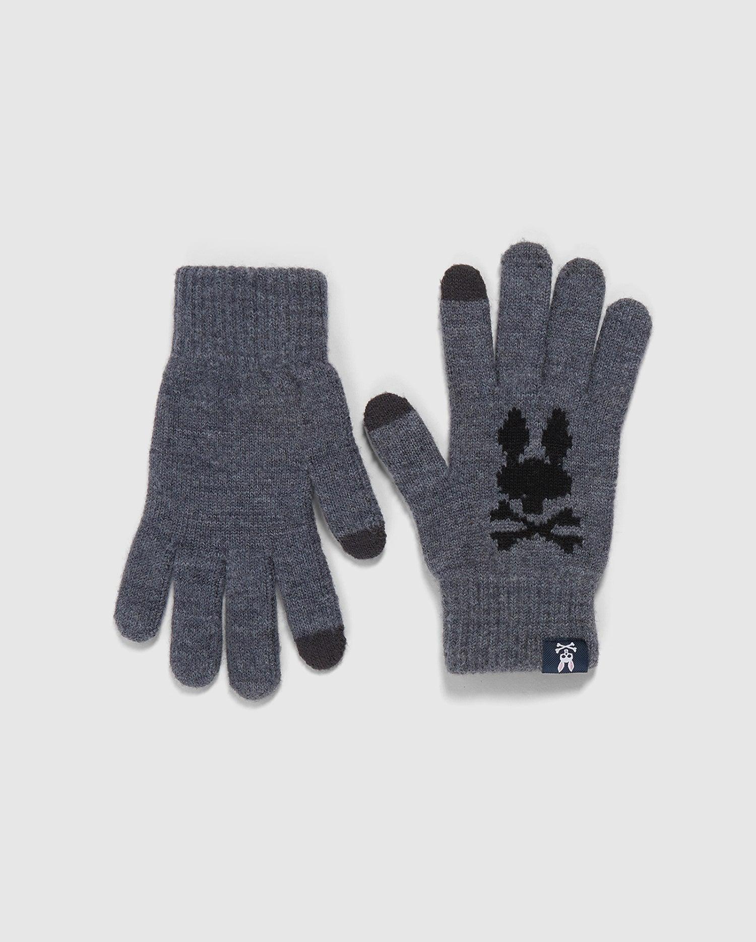 MENS MERINO WOOL GLOVES WITH TECH FINGER - B6A998U1GL Male Product Image