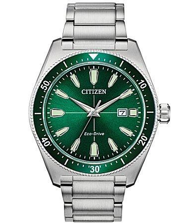 Citizen Mens Brycen Three Hand Stainless Steel Bracelet Watch Product Image