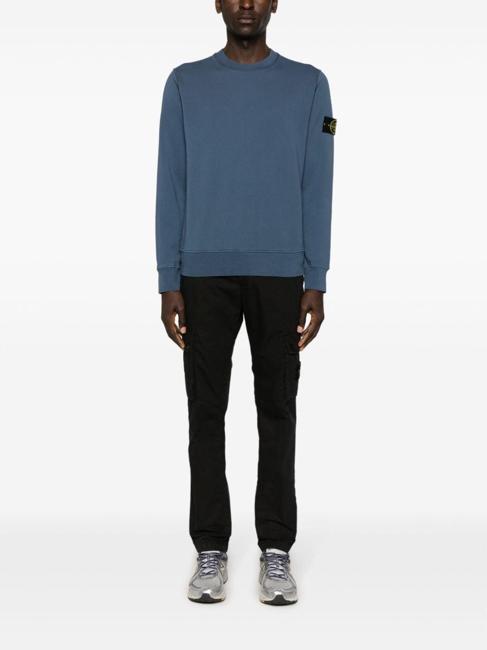 Sweatshirt With Logo Patch In Blue Product Image