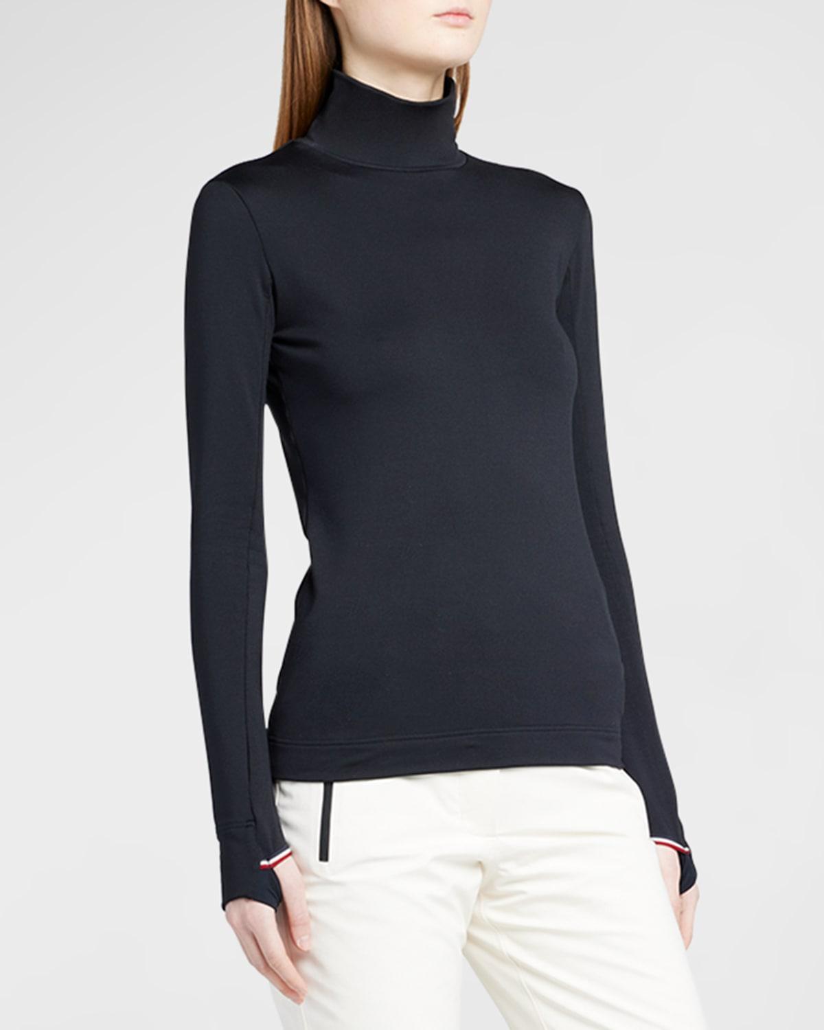 Jersey Turtleneck with Striped Detail Product Image