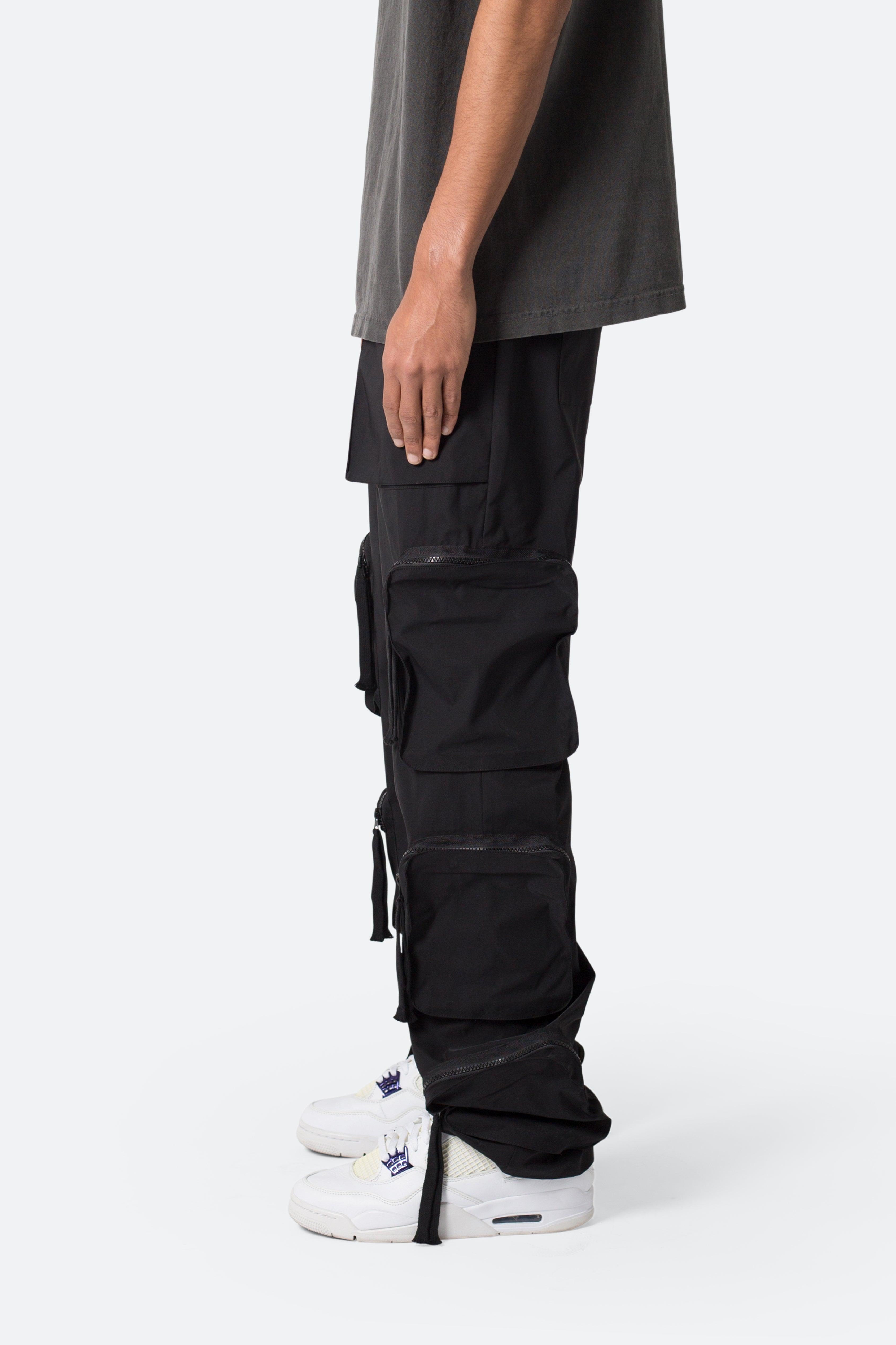 Multi Pocket Drawcord Pants - Black Product Image