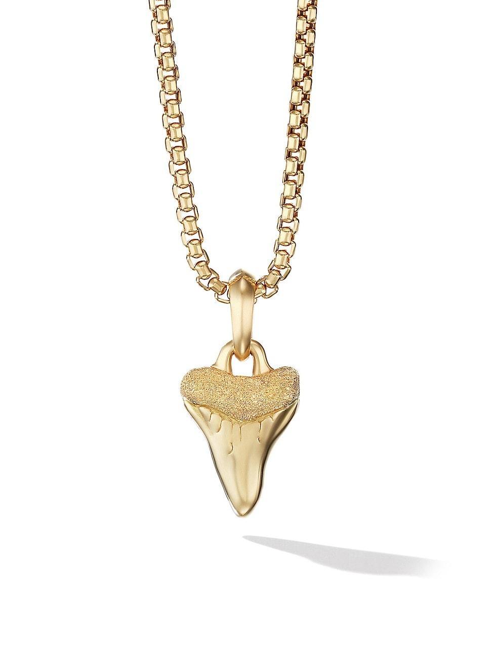 David Yurman Mens 18K Yellow Gold Sharks Tooth Amulet Product Image