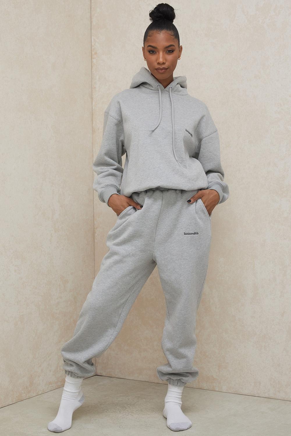 Sky Grey Fleece Back Jogging Trousers Product Image