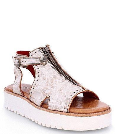 Bed Stu Clancy Leather Front Zip Platform Sandals Product Image