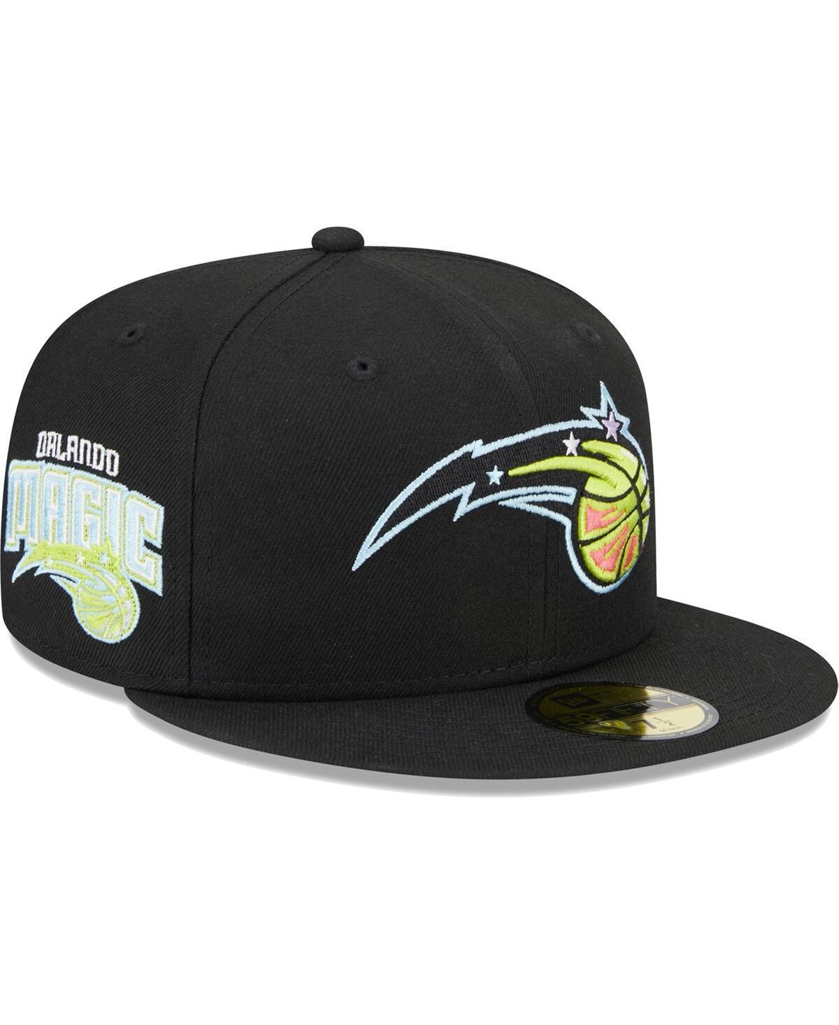 Mens New Era Black Orlando Magic Color Pack 59FIFTY Fitted Hat Product Image