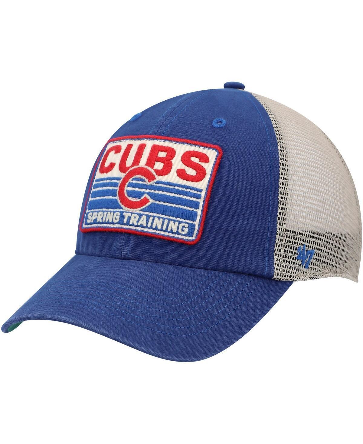 Mens 47 Royal/Tan Chicago Cubs Four Stroke Clean Up Trucker Snapback Hat Product Image