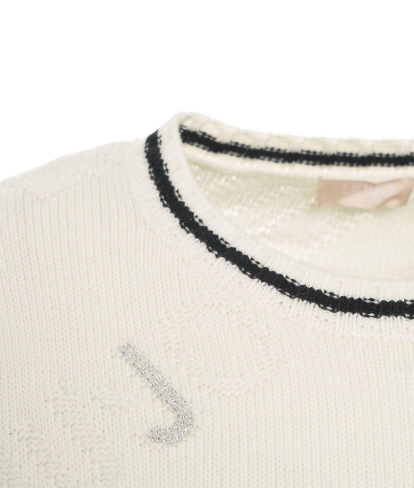 Knit sweater with logo details Product Image