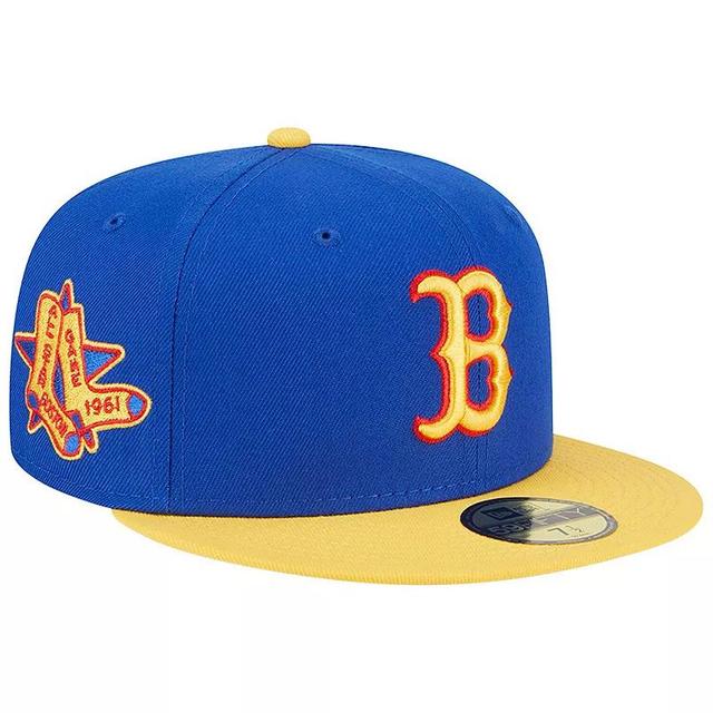 Mens New Era Royal/Yellow Boston Red Sox Empire 59FIFTY Fitted Hat Product Image