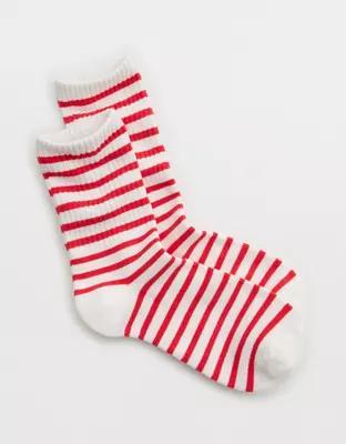 Aerie Ribbed Cotton Crew Socks Product Image