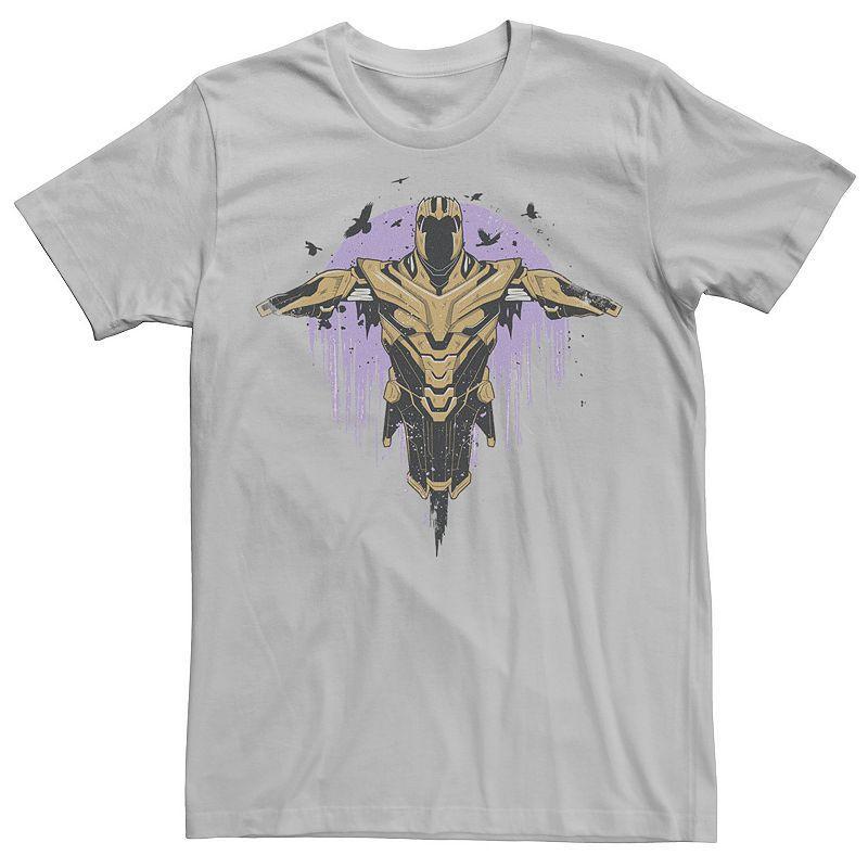 Mens Marvel Avengers Endgame Thanos Armor Painted Fade Portrait Graphic Tee Product Image