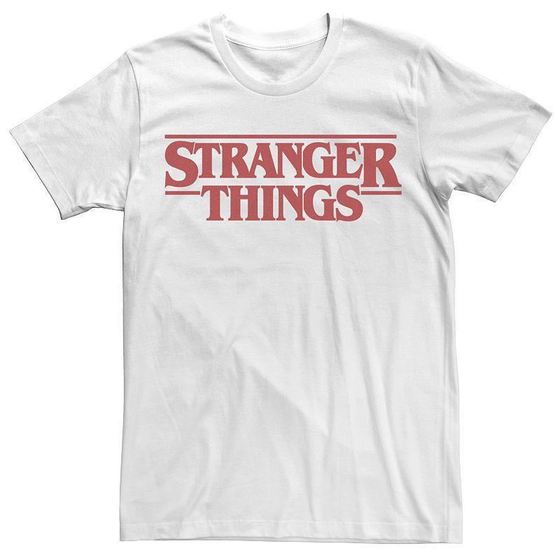 Big & Tall Netflix Stranger Things Solid Logo Left Chest Tee, Mens Product Image