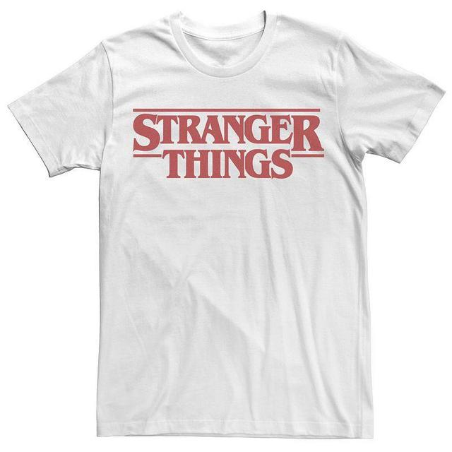 Big & Tall Netflix Stranger Things Solid Logo Left Chest Tee, Mens Product Image