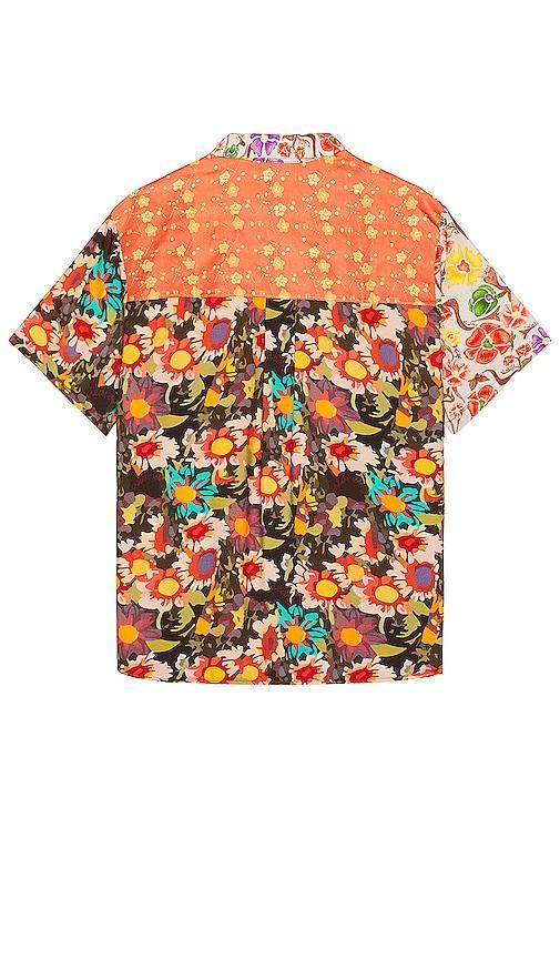 SIEDRES X Fwrd Printed Patchwork Short Sleeve Shirt Size L. Product Image