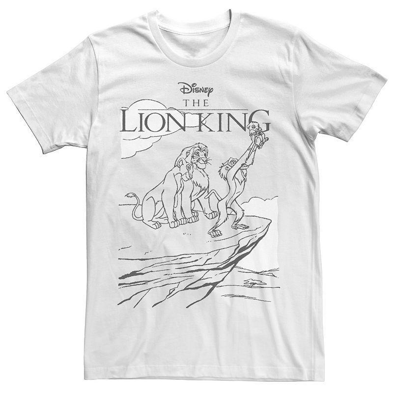 Disneys The Lion King Mens Outline Tee Athletic Grey Product Image