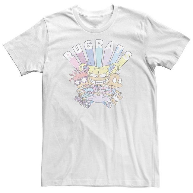 Big & Tall Nickelodeon Rugrats Group Shot Faded Logo Tee, Mens, Size: 3XL Tall, White Product Image