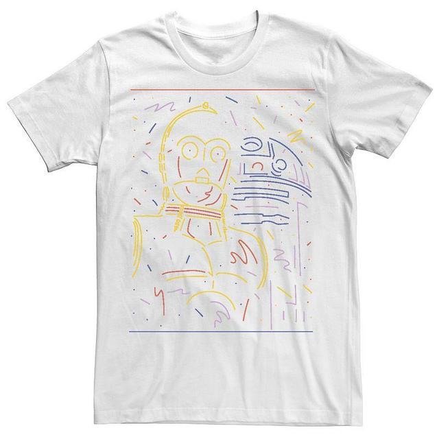 Mens Star Wars C-3PO & R2-D2 Confetti Portrait Tee Product Image