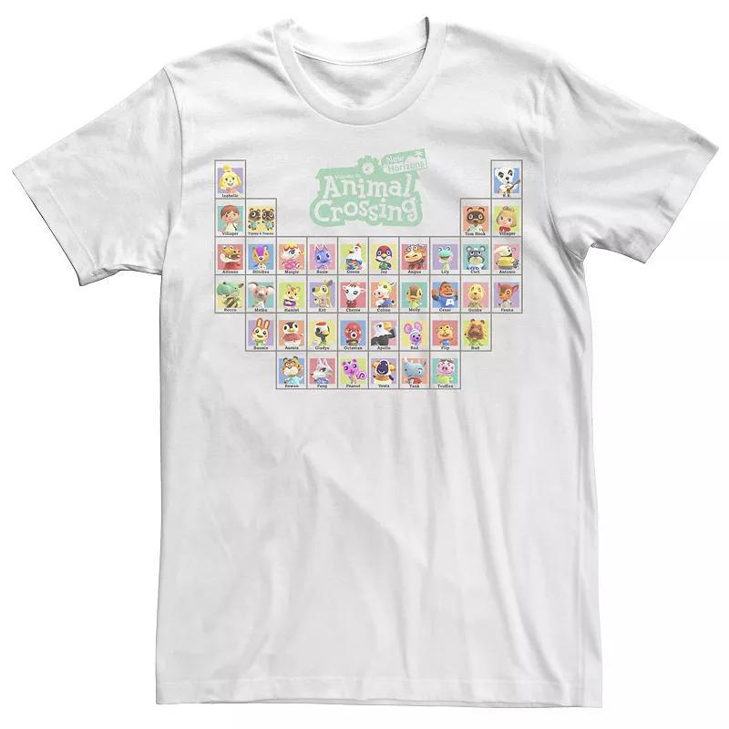 Big & Tall Animal Crossing New Horizons Periodic Table Of Villagers Tee, Mens Product Image