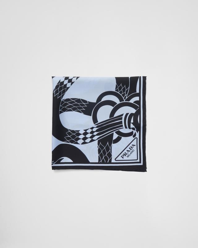 Printed silk twill scarf Product Image