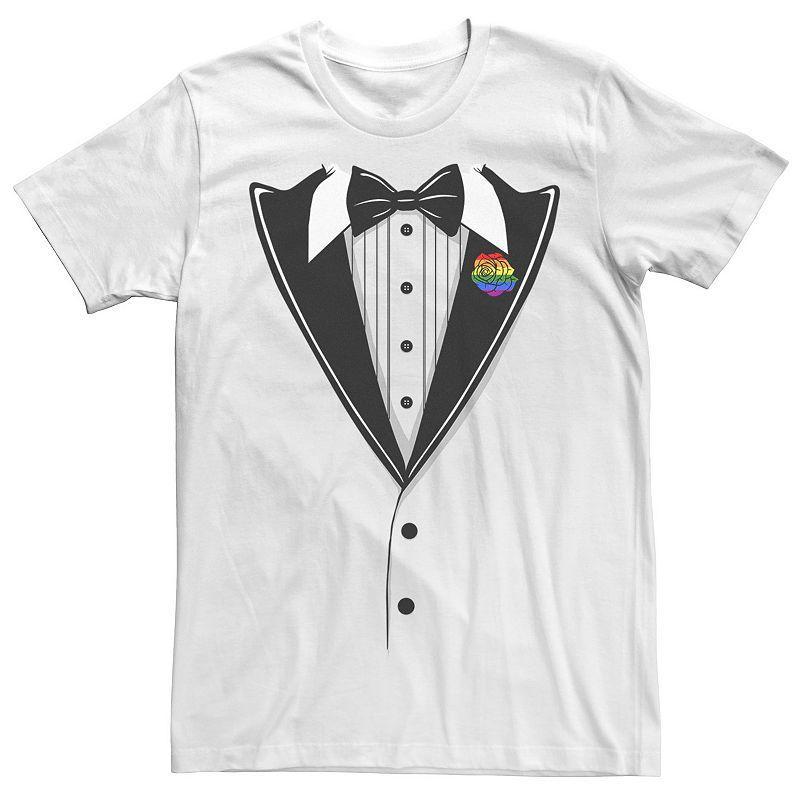 Mens Tuxedo Colorful Rose Tee Product Image