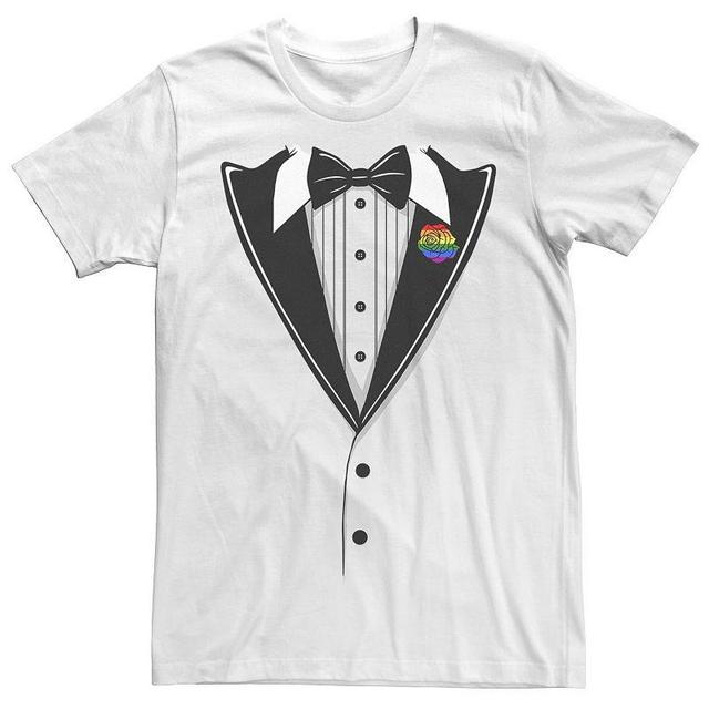 Mens Tuxedo Colorful Rose Tee Product Image