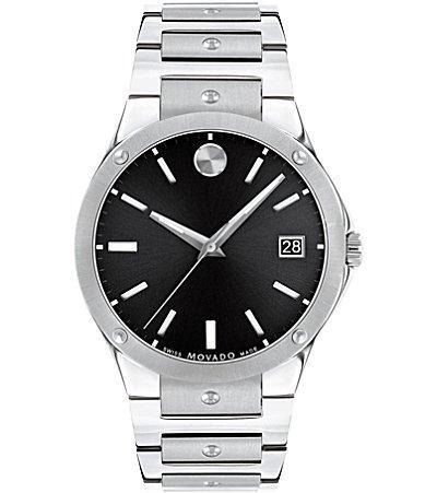 Men's Movado SE Two-Tone PVD Watch with Grey Dial (Model: 607514) Product Image