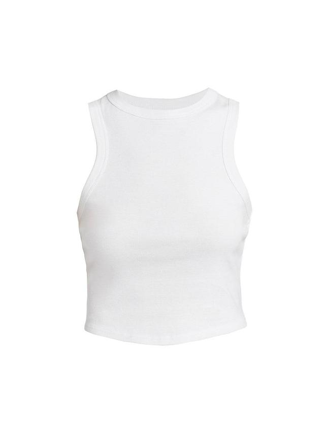 Womens Racer Crop Tank Top Product Image