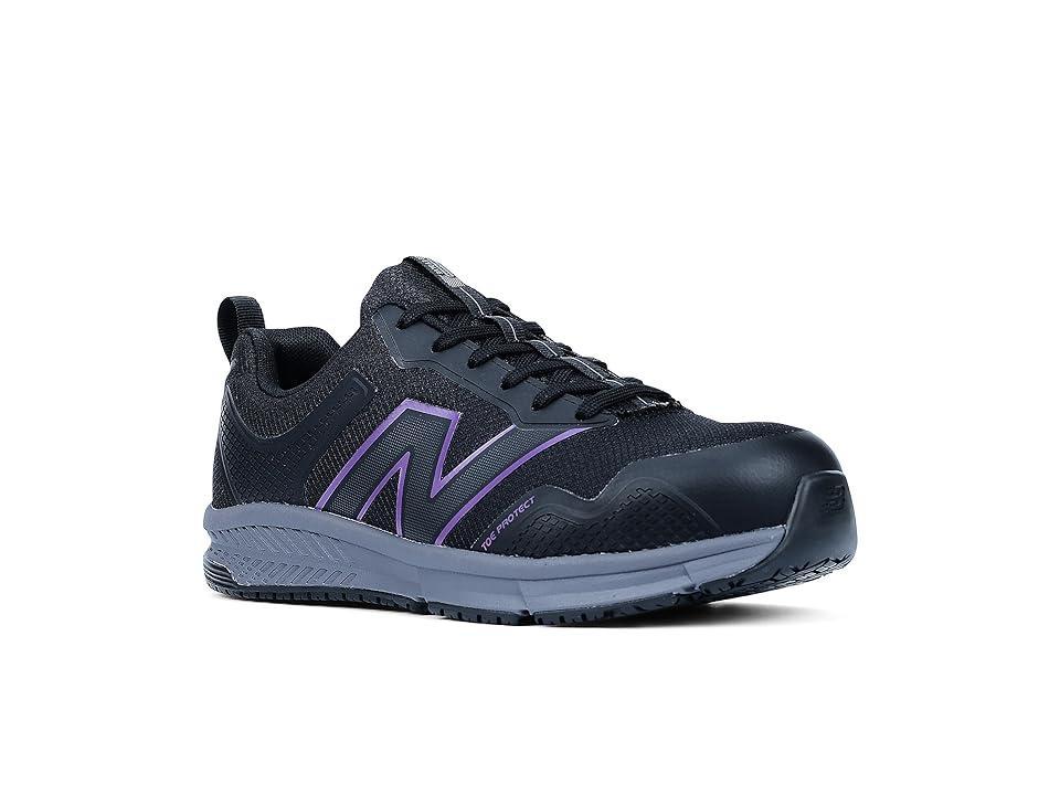 New Balance Work & Safety Evolve Alloy Toe EH SR (Black/Purple) Women's Shoes Product Image