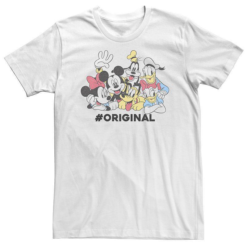 Disney Big & Tall Disney Mickey Mouse & Friends "# Original" Portrait Tee, Men's, Size: Large Tall, White - Size: L Tall Product Image