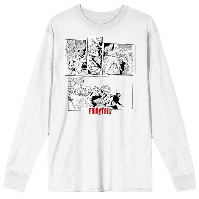 Mens Fairy Tail Manga Frames Long Sleeve Graphic Tee Product Image