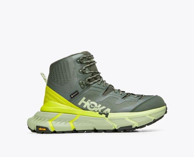 HOKA Mens TenNine Hike GTX Shoes in Thyme/Evening Primrose, Size 14 Product Image