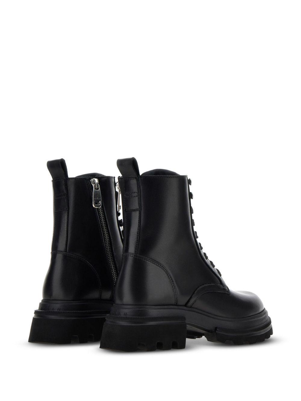 leather combat ankle boots Product Image