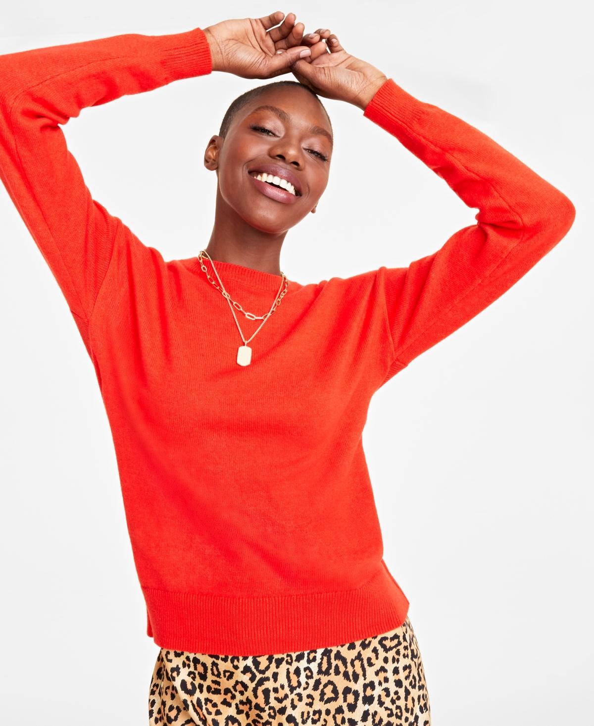 On 34th Womens Crewneck Sweater, Created for Macys Product Image