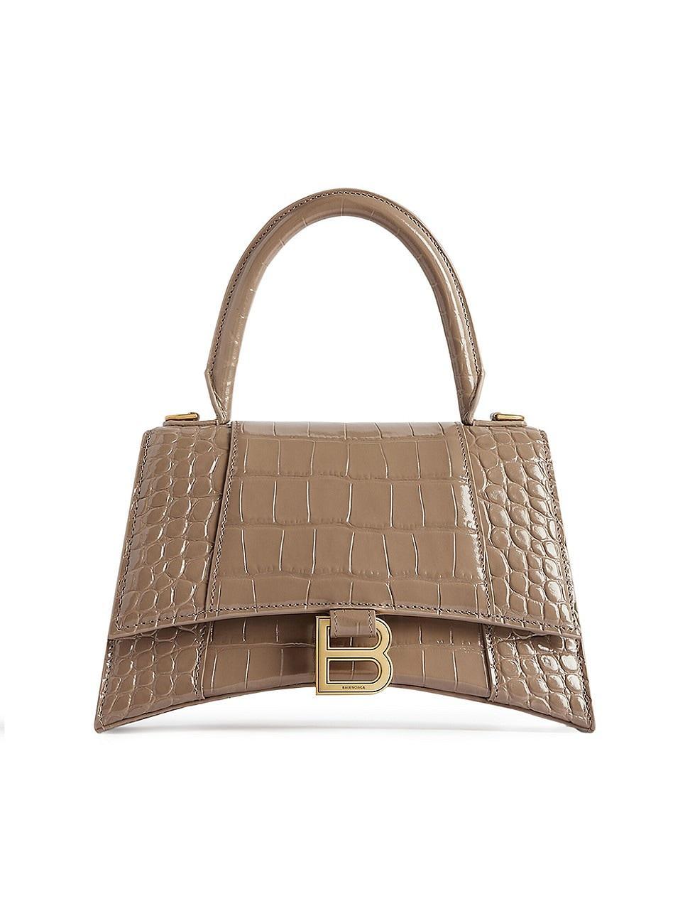 Womens Hourglass Small Handbag Crocodile Embossed Product Image