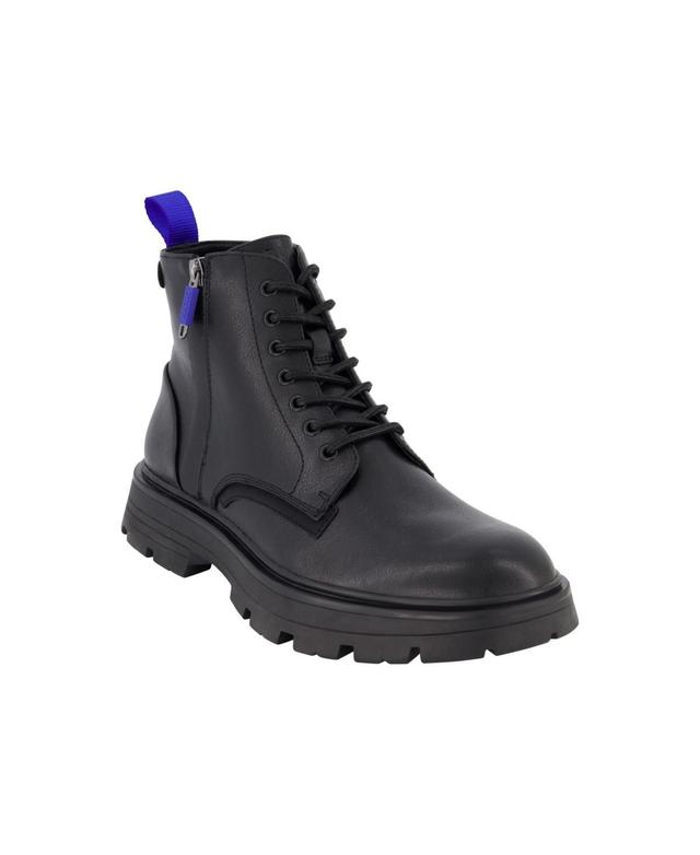 Dkny Mens Side Zip Lace Up Rubber Sole Work Boots Product Image