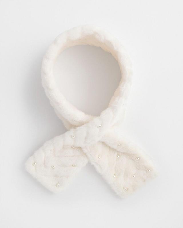 Embellished Faux Fur Scarf Product Image