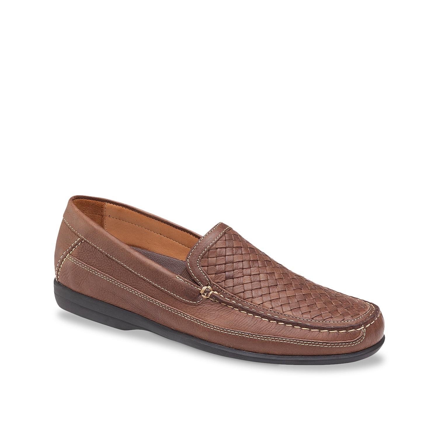 Johnston  Murphy Mens Locklin Woven Venetian Leather Loafers Product Image