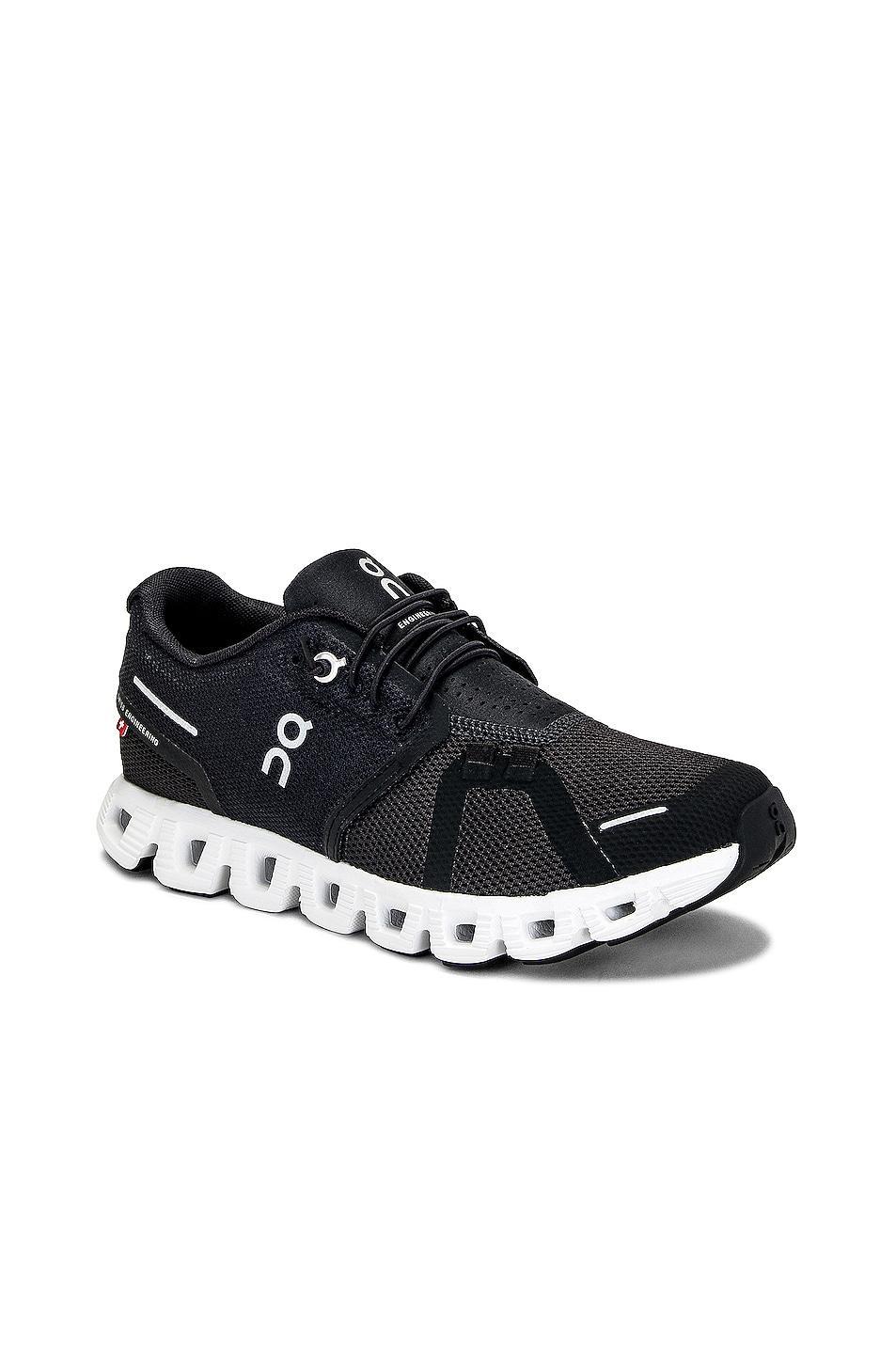 On Cloud 5 Sneaker in Black. Size 5, 5.5, 6, 9. Product Image