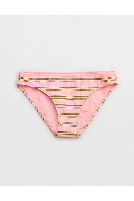 Aerie Shine Rib Full Coverage Bikini Bottom Women's Product Image