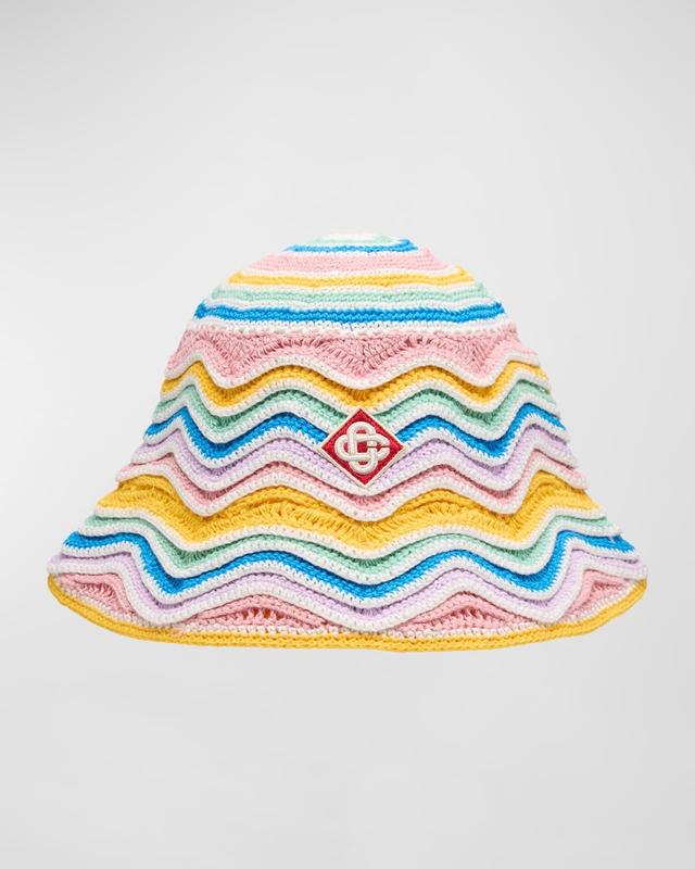 Men's Zig Zag Crochet Bucket Hat Product Image