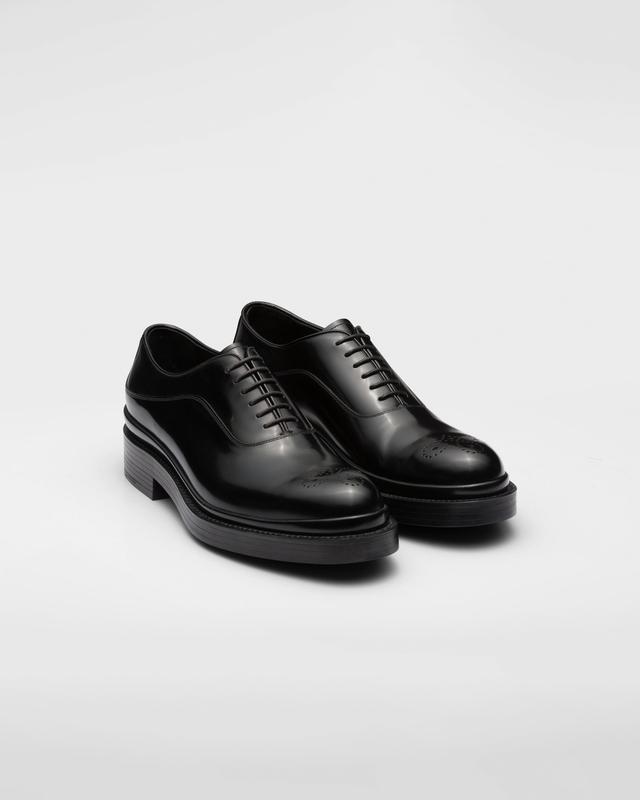 Brushed Leather Oxford Shoes Product Image