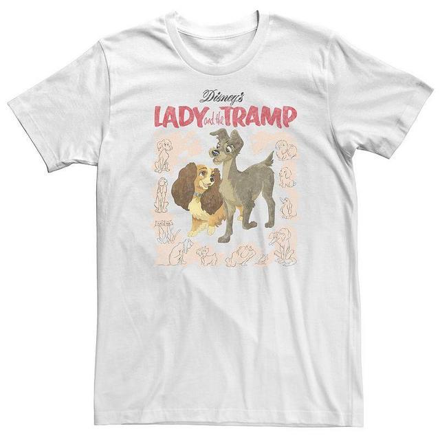 Disneys Lady & The Tramp Big & Tall Vintage Cover Tee, Mens Product Image