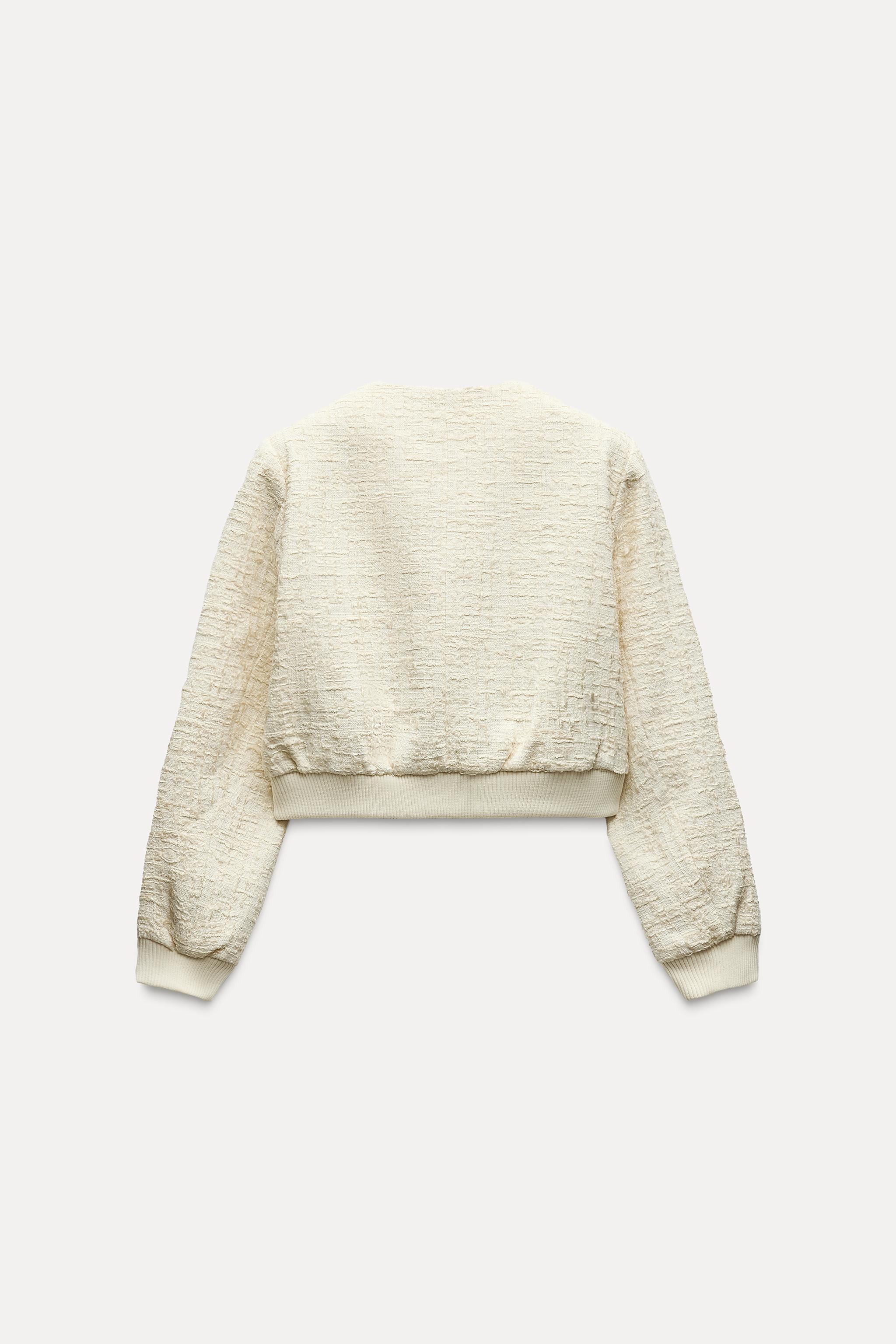 TEXTURED WEAVE BOMBER JACKET Product Image