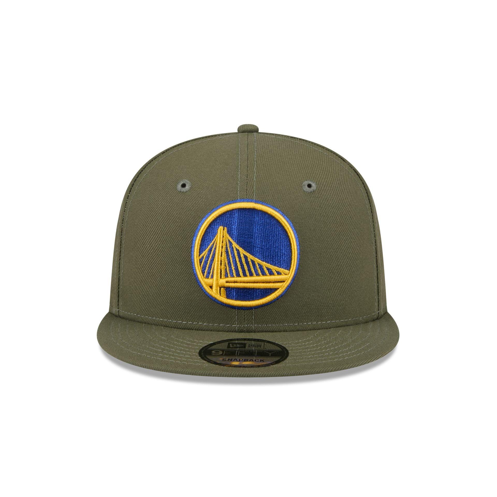 Golden State Warriors Olive 9FIFTY Snapback Hat Male Product Image