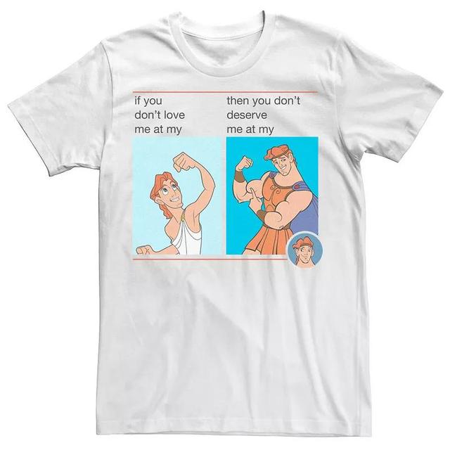 Mens Disney Hercules Meme Portrait Grid Tee White Product Image