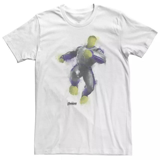 Big & Tall Marvel Avengers Endgame Hulk Spray Paint Pose Tee, Mens Athletic Grey Product Image