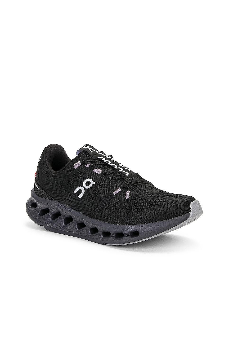 On Cloudsurfer Sneaker in All Black - Black. Size 5.5 (also in ). Product Image