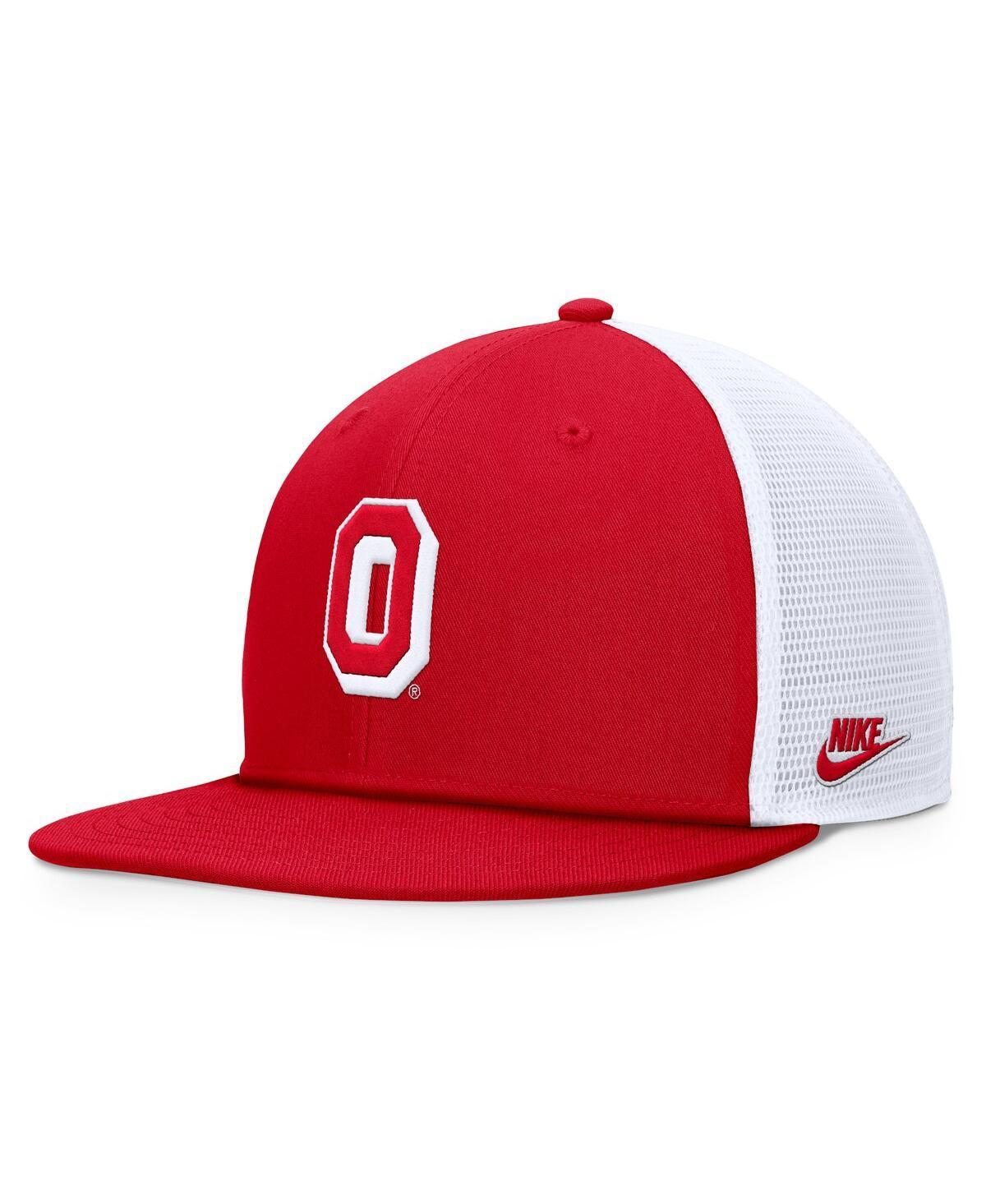 Nike Mens Scarlet Ohio State Buckeyes Legacy Pro Snapback Hat - Scarlet, White Product Image